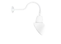 RAB GN1LED26NAC11W Gooseneck Style1 26W Neutral LED 11" Angled Cone Shade White
