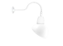 RAB GN1LED26NADW Gooseneck Style1 26W Neutral LED 15" Angled Dome Shade White