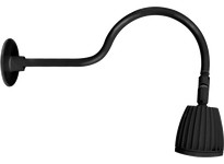 RAB GN1LED26NRB Gooseneck Style1 26W Neutral LED No Shade RECT REFL Black
