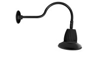 RAB GN1LED26NRST11B Gooseneck Style1 26W Neutral LED 11" ST Shade RECT REFL Black
