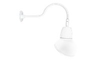 RAB GN1LED26YSAD11W Gooseneck Style1 26W Warm LED 11" AD Shade Spot REFL White