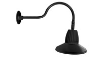 RAB GN1LED26YSTB Gooseneck Style1 26W Warm LED 15" Straight Shade Black | YarinInd