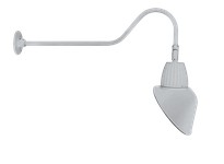 RAB GN2LED13NAC11S Gooseneck Style2 13W Neutral LED 11" Angled Cone Shade Silver