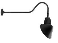 RAB GN2LED13NACB Gooseneck Style2 13W Neutral LED 15" Angled Cone Shade Black