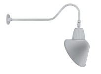 RAB GN2LED13NACS Gooseneck Style2 13W Neutral LED 15" Angled Cone Shade Silver