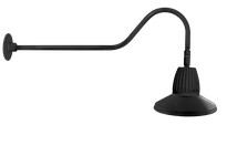 RAB GN2LED13YSSTB Gooseneck Style2 13W Warm LED 15" ST Shade Spot REFL Black