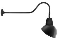 RAB GN2LED26NRADB Gooseneck Style2 26W Neutral LED 15" AD Shade RECT REFL Black