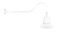RAB GN2LED26YRST11W Gooseneck Style2 26W Warm LED 11" ST Shade RECT REFL White