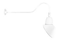 RAB GN2LED26YSAC11W Gooseneck Style2 26W Warm LED 11" AC Shade Spot REFL White
