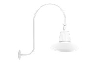 RAB GN3LED13YRSTW Gooseneck Style3 13W Warm LED 15" ST Shade RECT REFL White