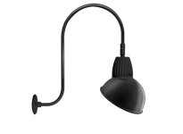 RAB GN3LED26YRADB Gooseneck Style3 26W Warm LED 15" AD Shade RECT REFL Black | YarinInd