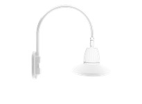 RAB GN4LED13YSTW Gooseneck Style4 13W Warm LED 15" Straight Shade White | Industrial Lighting