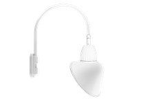 RAB GN5LED13NSACW Gooseneck Style5 13W Neutral LED 15" AC Shade Spot REFL White