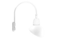 RAB GN5LED26NADW Gooseneck Style5 26W Neutral LED 15" Angled Dome Shade White