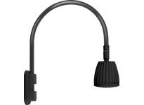 RAB GN5LED26YB Gooseneck Style5 26W Warm LED No Shade Black