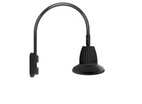 RAB GN5LED26YRST11B Gooseneck Style5 26W Warm LED 11" ST Shade RECT REFL Black