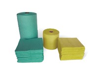 MBT GNFMF100 Green hazmat absorbent mats absorb most aggressive fluids and most non-aggressive fluids. These pads are most commo