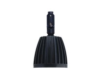 RAB GNLED13YRB Gooseneck Head Only 13W Black Warm LED RECT REFL