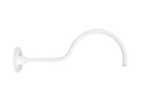 RAB GOOSE1W Gooseneck Style1 24 From Wall 1/2 NPS Threads White | YarinInd