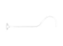 RAB GOOSE2W Gooseneck Style2 35 From Wall 1/2 NPS Thread White