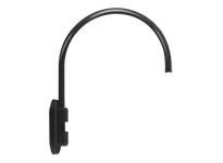 RAB GOOSE4B Gooseneck Style4 Wall 20 High 19 From Wall 1/2 NPS Black