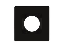 RAB HAT6SB Color Trim for 6" Modular Downlight Square Black Smooth | YarinInd