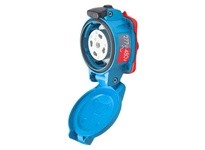 Meltric 01-N4047-824-300 PN20 RECEPTACLE POLY BLUE SIZE 1 TYPE 4X 3P+N+G 20 A 277/480 VAC 60 Hz SCREW TYPE LOCKING PAWL