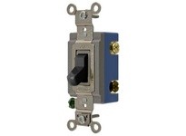 Hubbell Wiring HBL1203BK 3 WAY TOG IND GRD 15A 120/277V BK | Industrial Grade Switch
