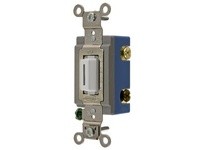 Hubbell Wiring HBL1204LW 4W TOG IND GRD 15A 120/277V LK WH