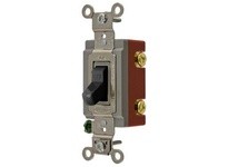 Hubbell Wiring HBL1222BK DP TOG IND GRD 20A 120/277V BK | Industrial Grade Switch