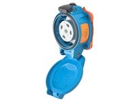 Meltric 01-N4075-824-300 PN20 RECEPTACLE POLY BLUE SIZE 1 TYPE 4X 1P+N+G 20 A 125 VAC 60 Hz SCREW TYPE LOCKING PAWL