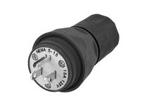 Hubbell Wiring HBL14W47BK PLUG W/TIGHT 5-15P 15A 125V BK
