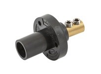 Hubbell Wiring HBL15MRBK SINGLE POLE SER15 INLET DBLSET SCR BK