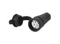 Hubbell Wiring HBL15W47BK CONN W/TIGHT 5-15R 15A 125V BK | Industrial Supplies