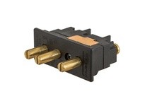 Hubbell Wiring HBL20SPMR 20A STAGE PIN MALE RECEP BLK
