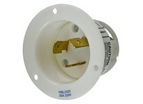 Hubbell Wiring HBL2325 LKG FLG-INLT 20A 250V L6-20P WH
