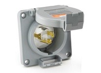 Hubbell Wiring HBL2325SWR WT S/SHRD REV SERV INLET L6-20P