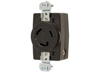 Hubbell Wiring HBL2360 LKG RCPT 20A 125/250V L10-20R BK