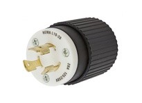 Hubbell Wiring HBL2361 LKG PLUG 20A 125/250V L10-20P B/W