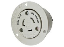 Hubbell Wiring HBL2366 LKG FLG-RCPT 20A 125/250V L10-20R WH | Industrial Supplies