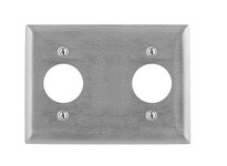 Hubbell Wiring HBL23909HG W-PLATE 3G SS HOSPITAL USE H/LOCK