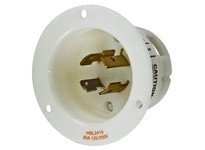Hubbell Wiring HBL2415 LKG FLG-INLT 20A 125/250V L14-20P WH