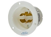 Hubbell Wiring HBL2425 LKG FLG-INLT 20A 3P 250V L15-20P WH