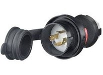 Hubbell Wiring HBL2431SW LKG WT S/SHRD PLG, 20A 3P 480V, L16-20P