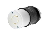Hubbell Wiring HBL2433M4 LKG CONN 20A 3P 480V L16-20R BK CC BLK