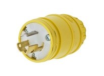 Hubbell Wiring HBL24W47 LKG WT PLUG ELASTO 15A 125V L5-15P