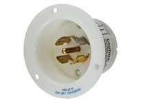 Hubbell Wiring HBL2515 LKG FLG-INLT 20A 120/208V L21-20P WH | Industrial Supplies