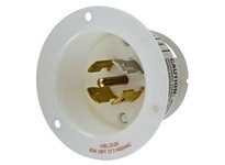 Hubbell Wiring HBL2525 LKG FLG-INLT 20A 277/480V L22-20P WH | Industrial Supplies