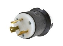 Hubbell Wiring HBL2601 LKG PLUG 30A 240V L-N L25-30P B/W