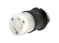 Hubbell Wiring HBL2603 LKG CONN 30A 240V L-N L25-30R B/W | Industrial Supplies